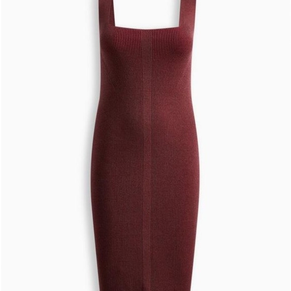 Torrid Midi Ultra Soft Sweater Square Neck Dress - Picture 3 of 13